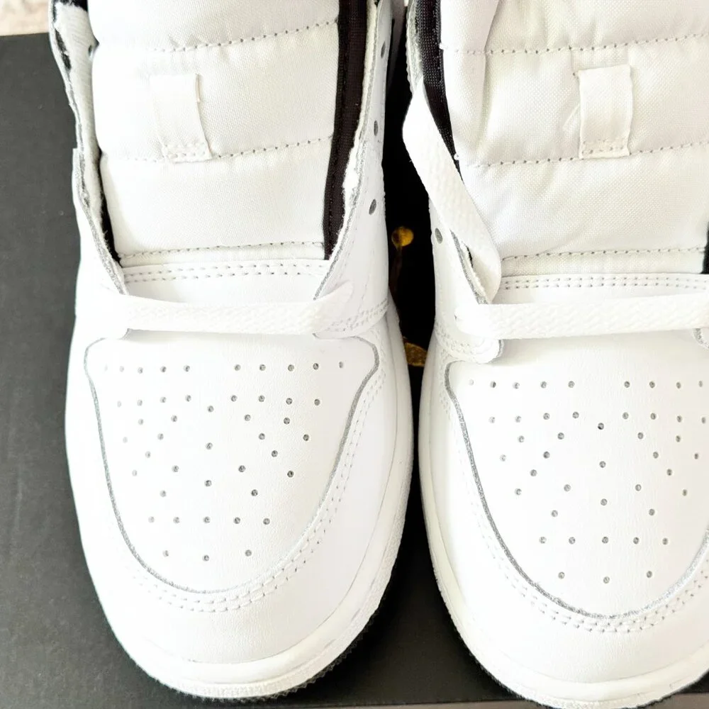Air Jordan 1 Mid White Black Sneakers | Big Kids Size 5Y (Women’s 6.5) - Picture 14 of 14